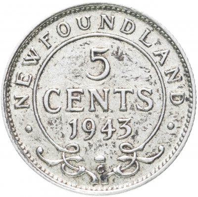 купить Ньюфаундленд 5 центов (cents) 1943