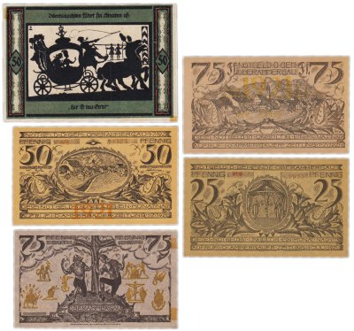 купить Германия (разные земли) набор из 5 нотгельдов 1920-1923
