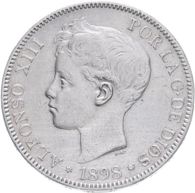 купить Испания 5 песет (pesetas) 1898 (Король Альфонсо XIII Бурбон)