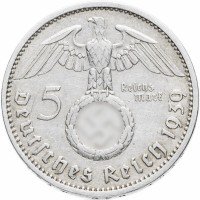 купить Фашистская Германия (Третий рейх) 5 рейхсмарок (reichsmark) 1939