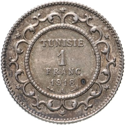 купить Тунис 1 франк (franc) 1918