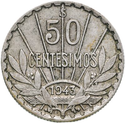 купить Уругвай 50 сентесимо (centesimos) 1943