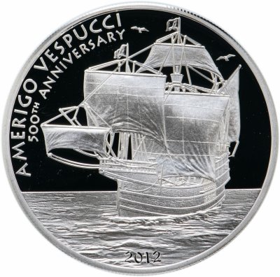 купить Острова Кука 5 долларов 2012 "Парусник Америго Веспуччи"