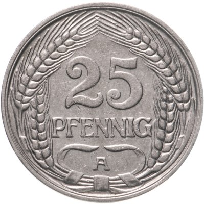 купить Германия 25 пфеннигов (pfennig) 1910 А