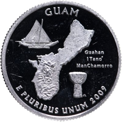 купить США 25 центов (квотер, 1/4 доллара, quarter dollar) 2009 S Proof Гуам (Guam)