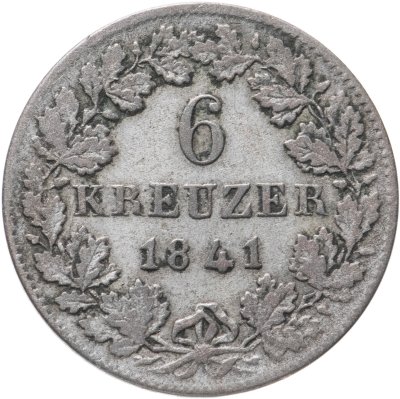 купить Германия, Княжество Гогенцоллерн-Гехинген 6 крейцеров 1841