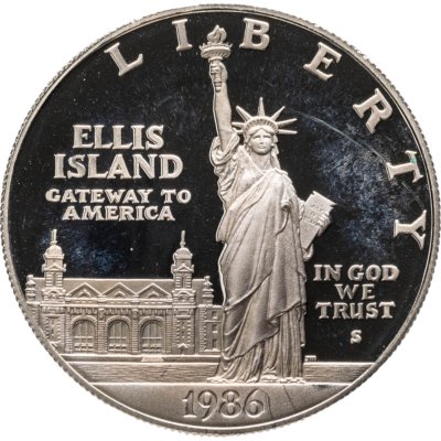 купить США 1 доллар (dollar) 1986 S Statue of Liberty (100 лет Статуе Свободы) знак монетного двора "S" - Сан-Франциско