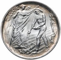 Купить Сан-Марино 500 лир 1976 "12 лет введению системы социального обеспечения"