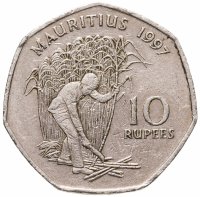 купить Маврикий 10 рупий (rupee) 1997-2000 случайная дата