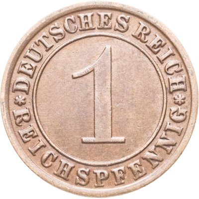 купить Германия 1 пфенниг (рейхспфенниг) 1934, знак монетного двора "A" — Берлин