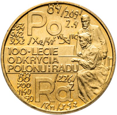 купить Польша 2 злотых (zlote) 1998 "100 лет открытию полония и радия"