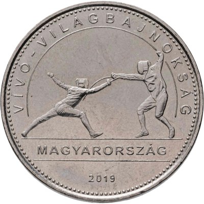 купить Венгрия 50 форинтов (forint) 2019 "Чемпионат мира по фехтованию в Будапеште 2019"
