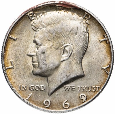 купить США 50 центов (1/2 доллара, half dollar) 1969 D Kennedy Half Dollar (Кеннеди)