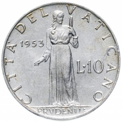 купить Ватикан 10 лир (lire) 1953