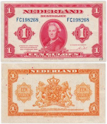 купить Нидерланды 1 гульден 1943