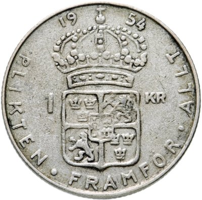 купить Швеция 1 крона (krona) 1954