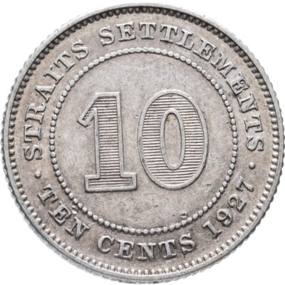 купить Стрейтс Сетлментс 10 центов (cents) 1927