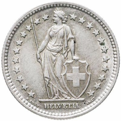 купить Швейцария 2 франка (francs) 1944