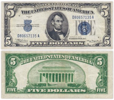 купить США 5 долларов 1934 (Silver Certificate) series 1934, Julian-Morgenthau