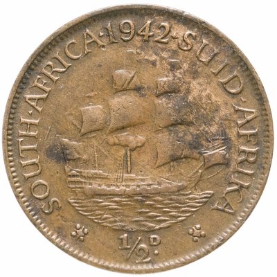 купить ЮАР 1/2 пенни (penny) 1942