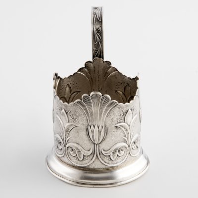 купить Подстаканник "Лилия", мельхиор, завод "Ленэмальер", СССР, 1950-1960 гг.