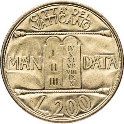 купить Ватикан 200 лир (lire) 1993