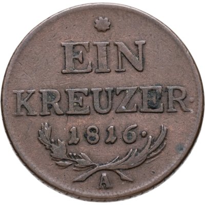 купить Австрия 1 крейцер (kreuzer) 1816 знак монетного двора "А" - Вена
