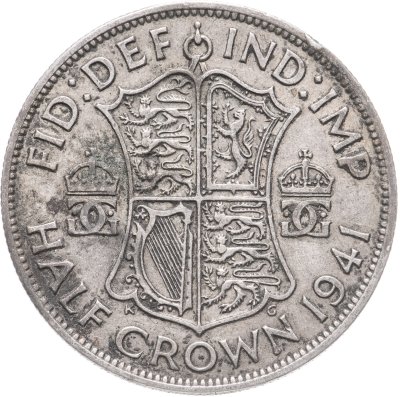 купить Великобритания 1/2 кроны (crown) 1941
