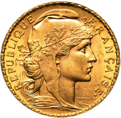 купить Франция 20 франков (francs) 1907
