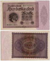 купить Германия 100000 марок 1923 (Pick 83)