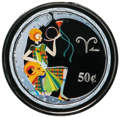 купить Острова Кука 50 центов 2003 Знаки зодиака - Овен