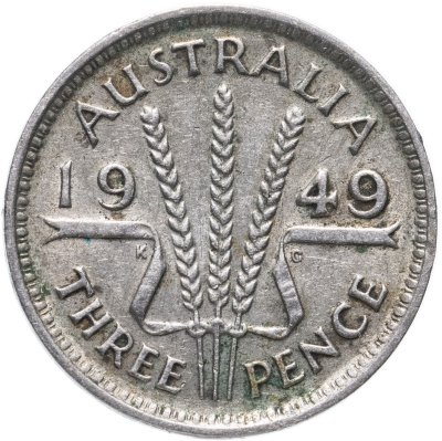 купить Австралия 3 пенса (pence) 1949