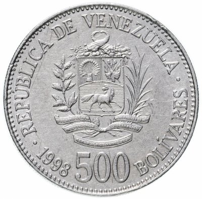 купить Венесуэла 500 боливаров 1998