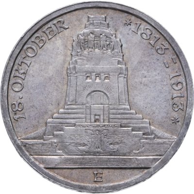 купить Германская империя (Саксония) 3 марки 1913 "100 лет Битве народов"