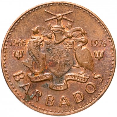 купить Барбадос 1 цент (cent) 1976 "10 лет Независимости"
