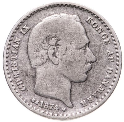 купить Дания 25 эре (ore) 1874