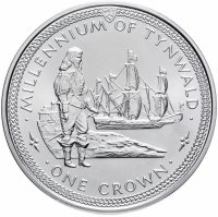 купить Остров Мэн 1 крона (crown) 1979 "1000 лет Тинвальду - Ост-индский корабль"