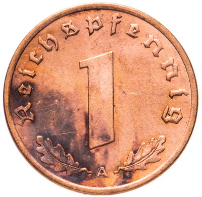 купить Германия (Третий рейх) 1 рейхспфенниг (reichspfennig) 1939 "А"