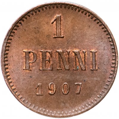 купить 1 пенни (penni) 1907