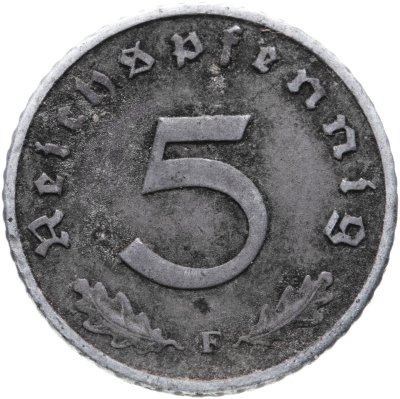 купить Германия, Третий рейх 5 рейхспфеннигов (reichspfennig) 1941, знак монетного двора: "F" - Штутгарт