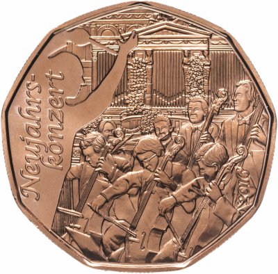 купить Австрия 5 евро (euro) 2016 "Новый год - Новогодний концерт Венского филармонического оркестра"