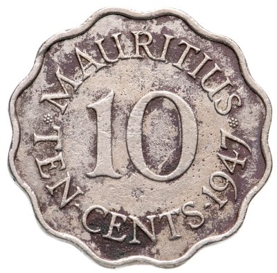купить Маврикий 10 центов (cents) 1947