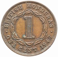 купить Британский Гондурас 1 цент (cent) 1947