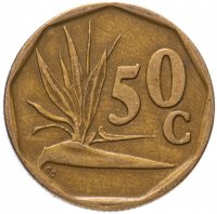 Купить ЮАР 50 центов (cents) 1990-1995, случайная дата