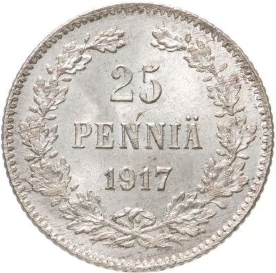 купить 25 пенни (pennia) 1917 S гербовый орёл без корон