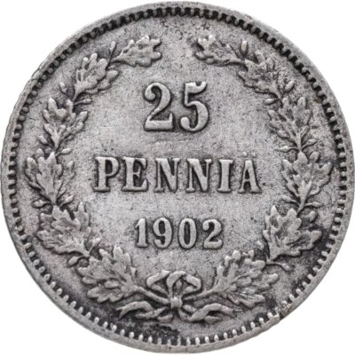 купить 25 пенни (pennia) 1902 L Российская Финляндия