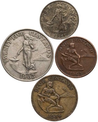 купить Филиппины набор монет 1962-1964 (4 штуки)
