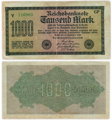 купить Германия 1000 марок 1922 Pick 76h