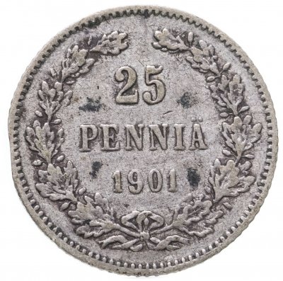 купить 25 пенни 1901 L, монета для Финляндии