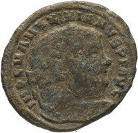 Купить Римская Империя Максимиан Геркулий 285-305гг фоллис (реверс: Гений стоит прямо)